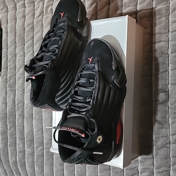 Air Jordan 14 Retro Size 12 Men Blk - Picture 4 of 8